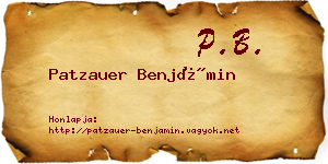Patzauer Benjámin névjegykártya