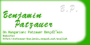 benjamin patzauer business card